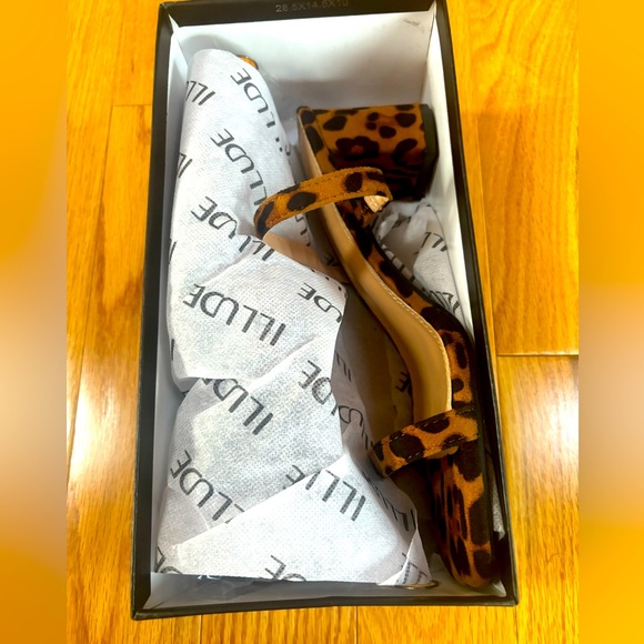 NEW illude leopard suede heels - Picture 1 of 4